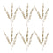 Melrose Glittered Eucalyptus Spray (Set of 6)