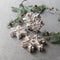 Melrose Beaded Wood Design Snowflake Decor (Set of 3)