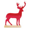 Melrose Metal Deer Silhouette with Wood Base (Set of 2)