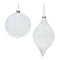 Melrose Clear Wavy Glass Ornament (Set of 6)