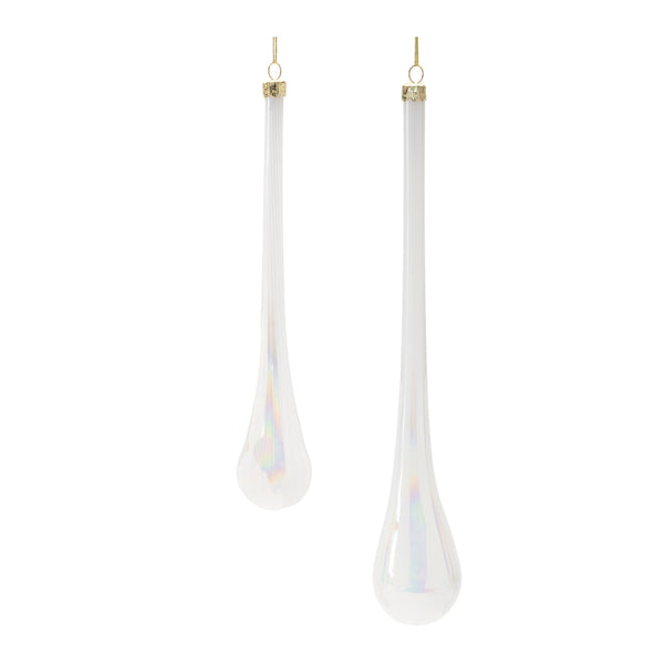 Melrose Iridescent Glass Drop Ornament (Set of 6)