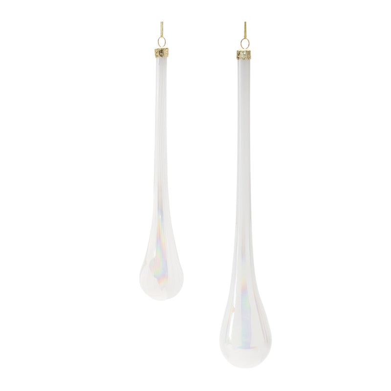 Melrose Iridescent Glass Drop Ornament (Set of 6)