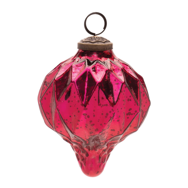 Melrose Harliquin Mercury Glass Onion Ornament (Set of 6)