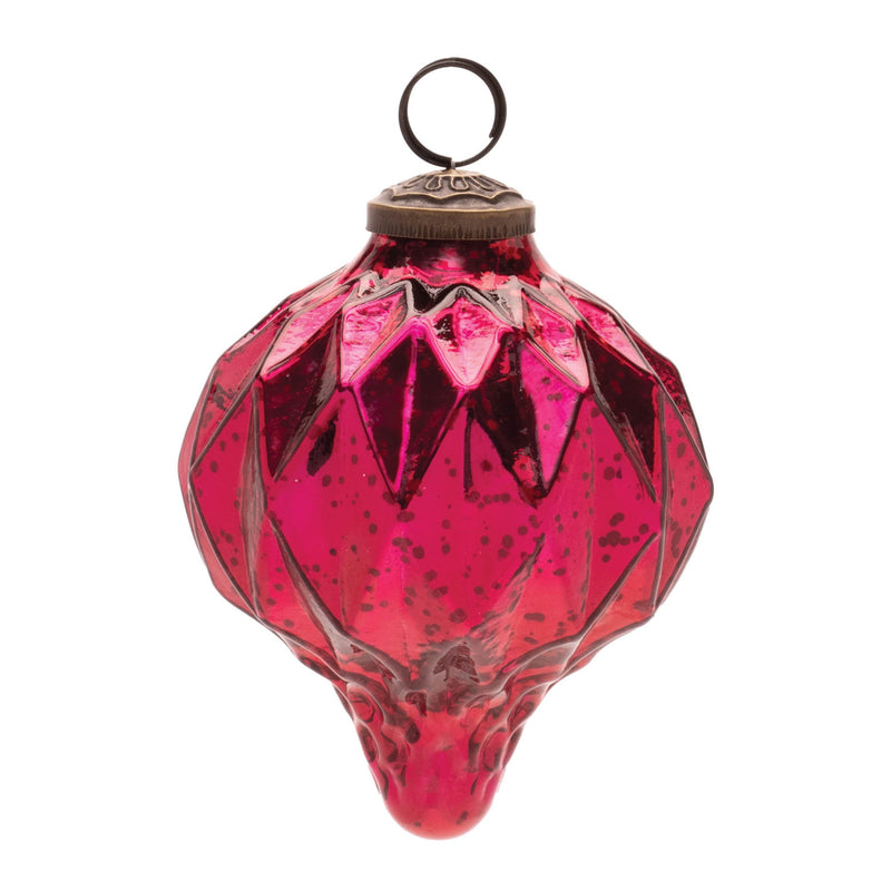 Melrose Harliquin Mercury Glass Onion Ornament (Set of 6)