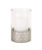 Melrose Glass Hurricane Candle Holder with Honeycomb (Set of 2)