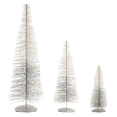Melrose Glittered Ombre Bottle Brush Tree (Set of 3)