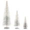 Melrose Glittered Ombre Bottle Brush Tree (Set of 3)