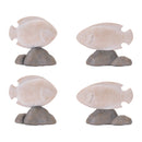 Melrose Fish on Rock Decor (Set of 4)