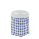 Melrose Gingham Sack Design Stone Planter Set of 2 Planter