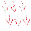 Melrose Wood Bead Swirl Spray (Set of 6)