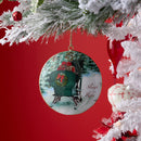 Melrose Metal Couple Sleigh Ride Disc Ornament (Set of 6)