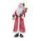 Melrose Glitter Santa Figurine with Pine Accent (Set of 3)