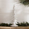 Melrose Flocked Pine Tree with Carved Design 26"H