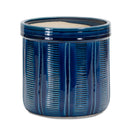 Melrose Blue Etched Terra Cotta Pot Planter Set of 3 Planter