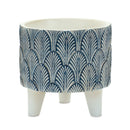 Melrose Geometric Leaf Planter with Legs Set of 2 Planter