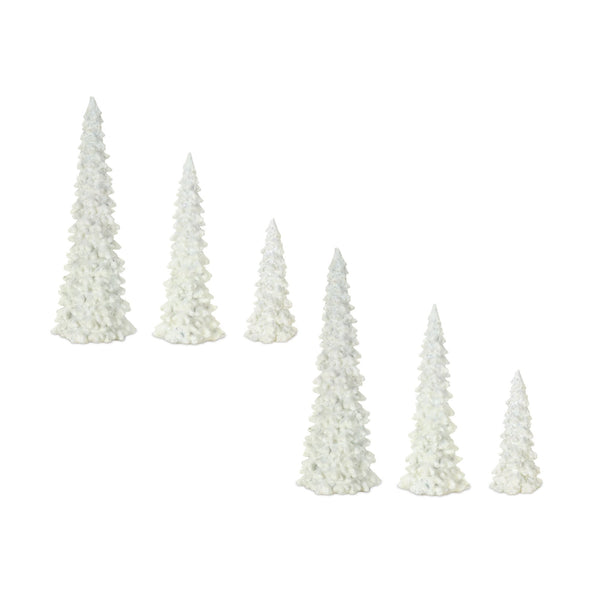 Melrose Off-White Tabletop Holiday Tree (Set of 6)