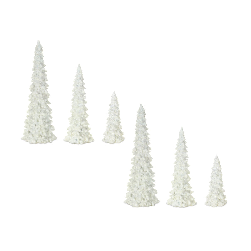 Melrose Off-White Tabletop Holiday Tree (Set of 6)