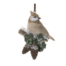 Melrose Snowy Cardinal Bird and Owl Ornament (Set of 12)