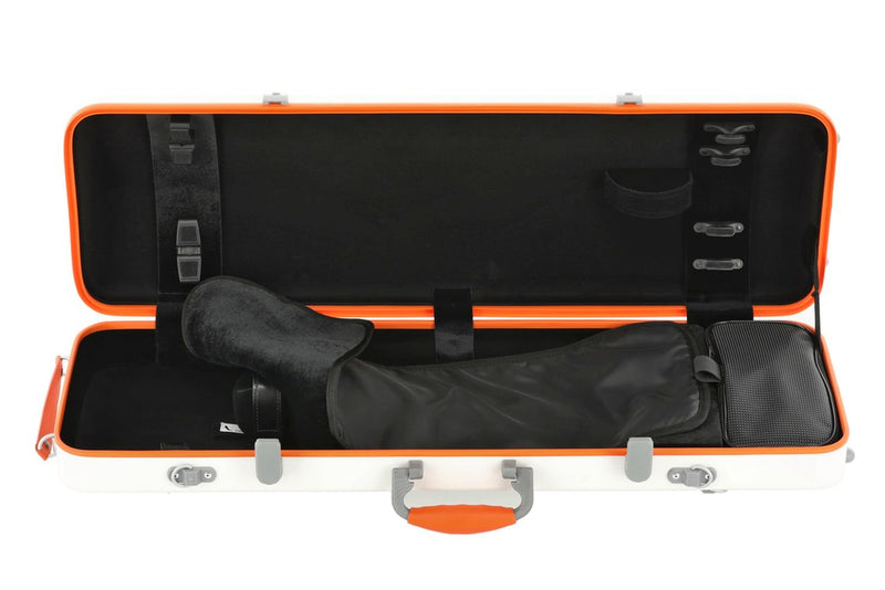 Gewa PURE Polycarbonate 4/4 Violin Case White/Black w/ Subway Handle