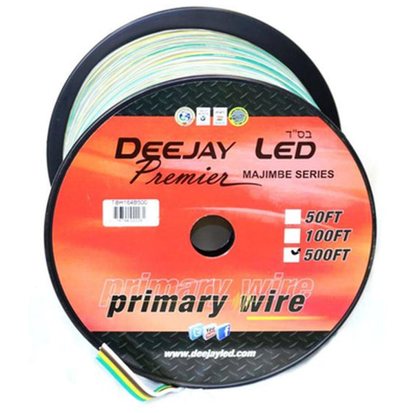 DEEJAY LED 36ft Multi-Amp Cable 10RCA Medusa Red TBHMED36RED