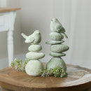 Melrose Bird on Rock Stack Figurine (Set of 4)
