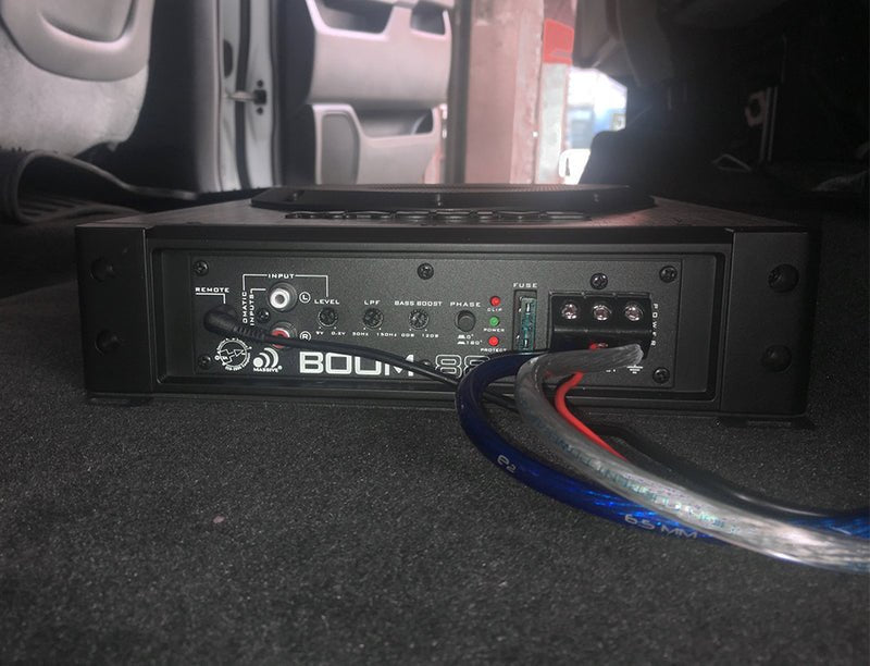 Massive Audio BOOM88 8" 200W RMS Hideaway Under Seat Powered Subwoofer