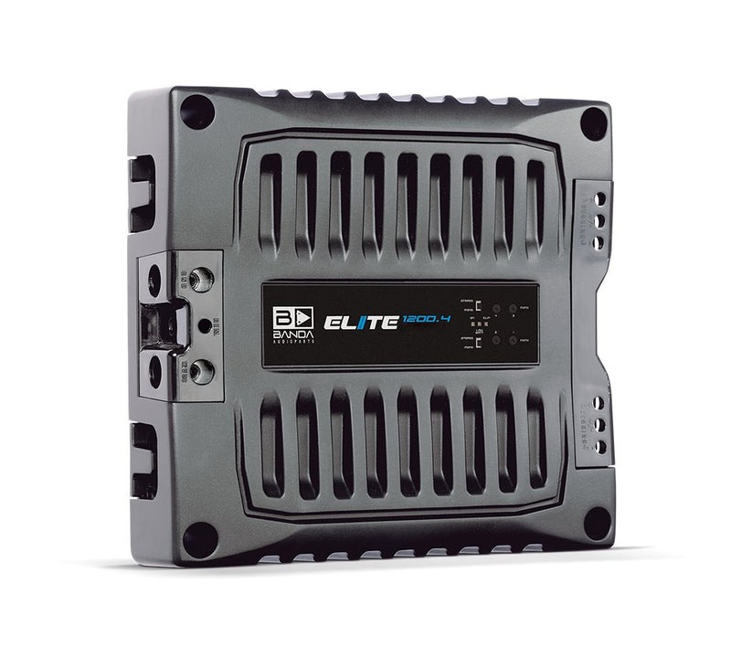 Banda Elite 1200.4 Black 1200 Watt 4-Channel 2-Ohm Car Amplifier