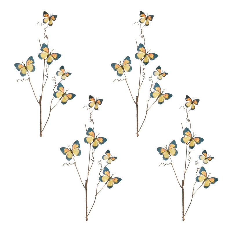 Melrose Butterfly Twig Spray (Set of 4)