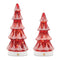 Melrose LED Mercury Glass Pine Tree (Set of 2)