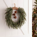 Melrose Glittered Pine with Sleigh Bell Wreath 22"D