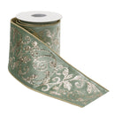 Melrose Ornate Glittered Wired Ribbon 4" x 5 Yds.