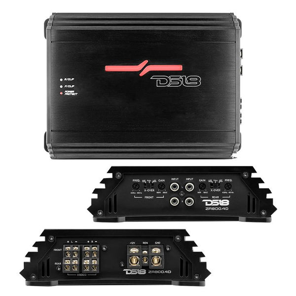 DS18 ZR800.4D 4-Channel 800W RMS Class D Amplifier
