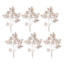 Melrose Glittered Leaf Spray (Set of 6)