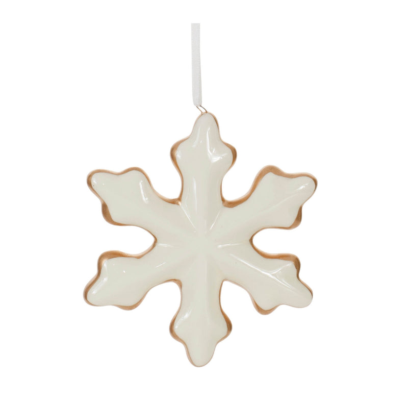 Melrose Ceramic Star and Snowflake Ornament (Set of 6)