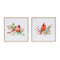 Melrose Framed Winter Cardinal Print Under Glass (Set of 2)