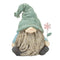 Melrose Stone Garden Gnome Figurine with Flower Stem Accent (Set of 4)