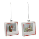 Melrose Glass Gnome Shadow Box Ornament (Set of 6)