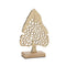 Melrose Modern Metal Leaf Tree on Wood Base (Set of 2)
