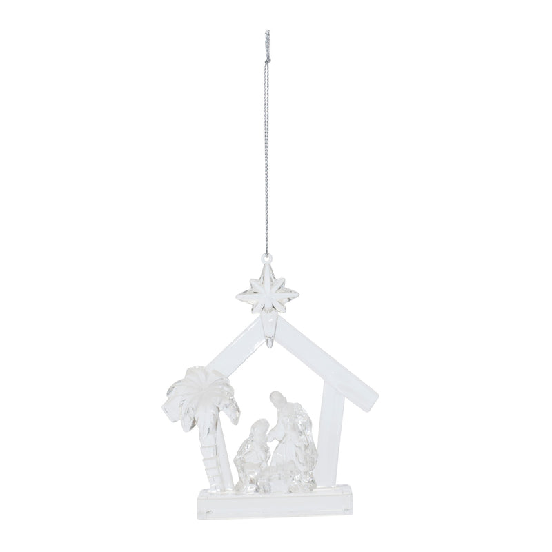 Melrose Clear Acrylic Nativity Ornament (Set of 4)