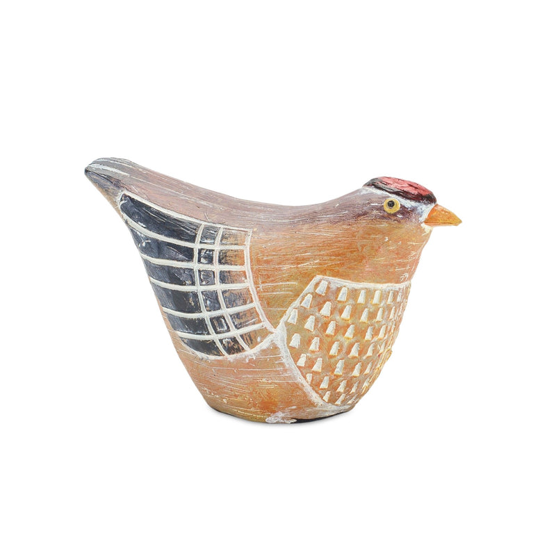 Etched Chicken Shelf Sitter with Wood Grain Design (Set of 6)