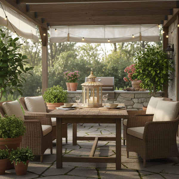 Melrose Vintage Metal Lantern Rose Gold  Yellow