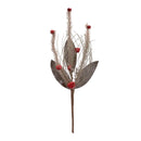 Melrose Glittered Pine and Sleigh Bell Spray (Set of 6)