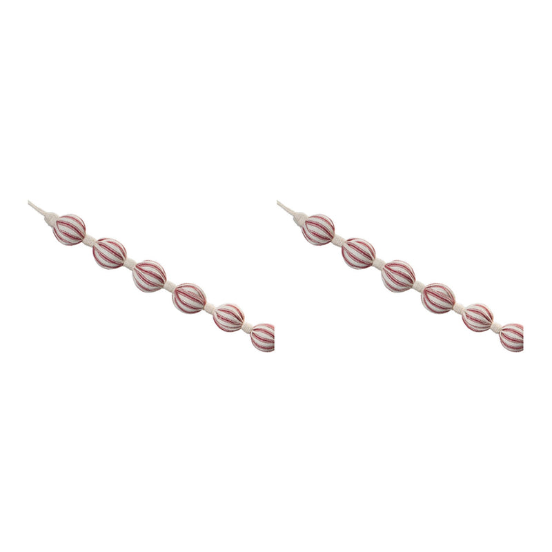 Melrose Fabric Ball String Garland (Set of 2)