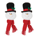 Melrose Plush Snowman Head Ornament (Set of 2)