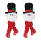 Melrose Plush Snowman Head Ornament (Set of 2)