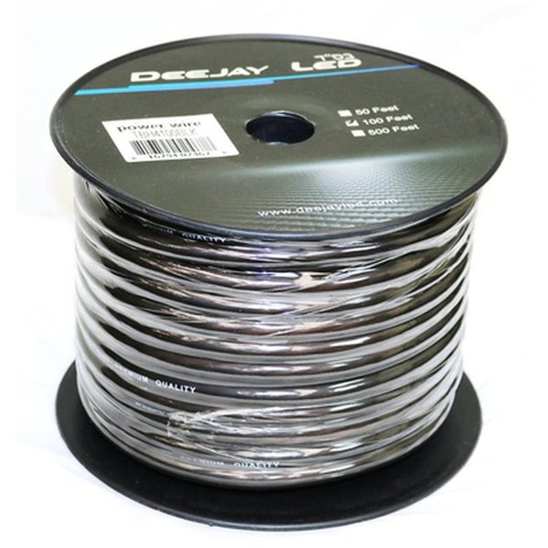 DEEJAY LED 0AWG 50ft Power Cable Black CCA TBH050BLKALUMCOP