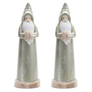 Melrose Glittered Sage Santa Statue (Set of 2)