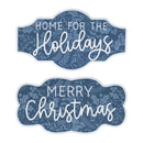 Melrose Wood Christmas Sentiment Sign (Set of 2)