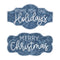 Melrose Wood Christmas Sentiment Sign (Set of 2)