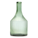 Melrose Sage Ribbed Glass Bottle Neck Vase 10.75"H